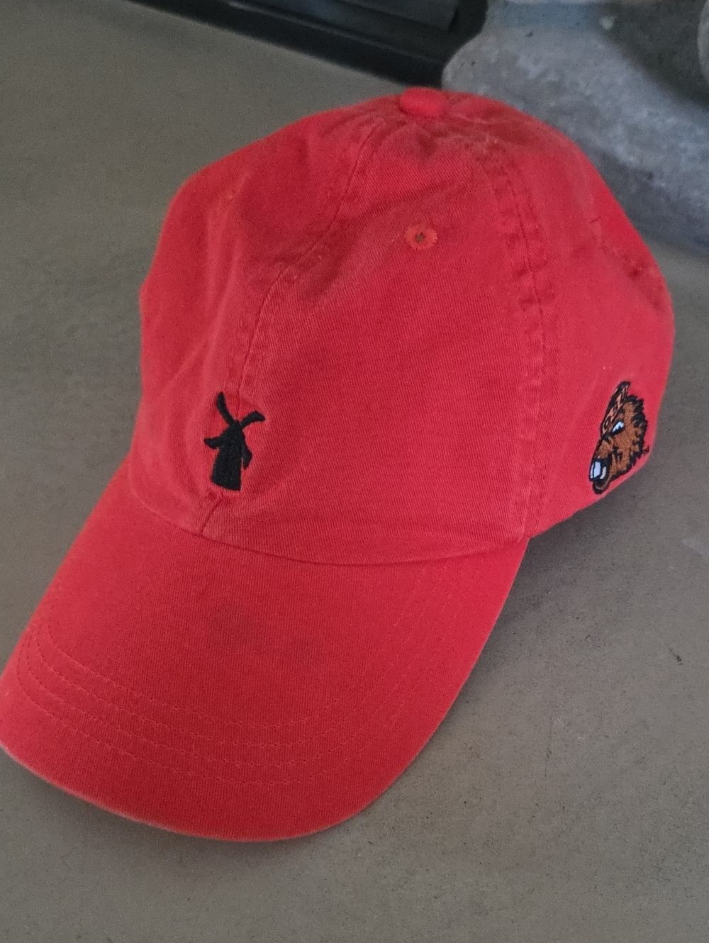Dutch Bros Orange/Red Cap with O.S.U embroidered logo